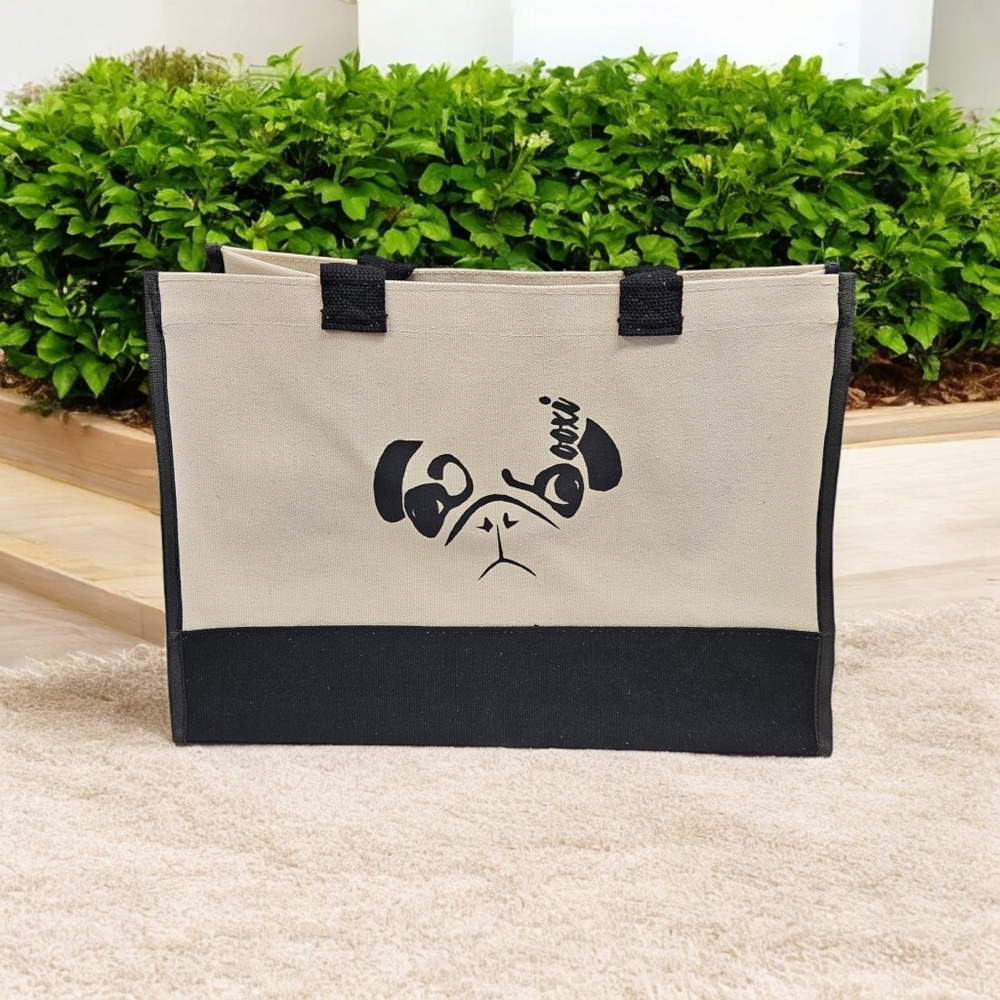 Booking Logo Printed Canvas Tote